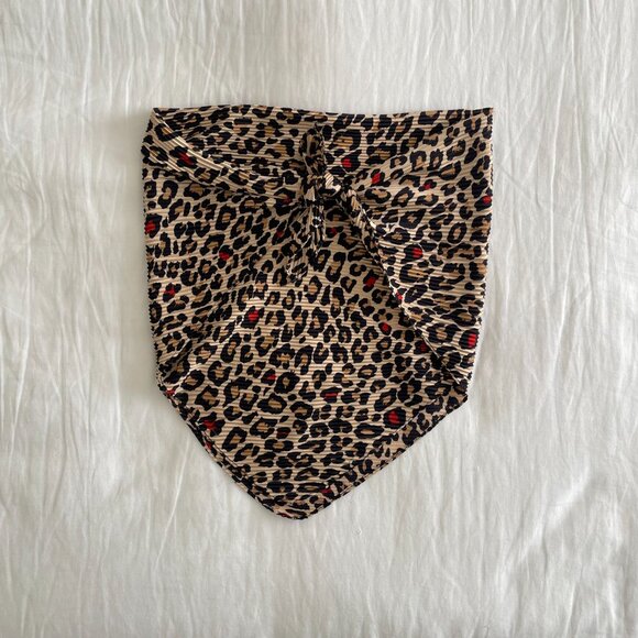 No brand cheetah print scarf / top - Picture 4 of 7